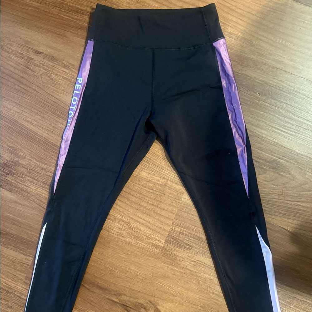 Peloton Leggings Black with Purple